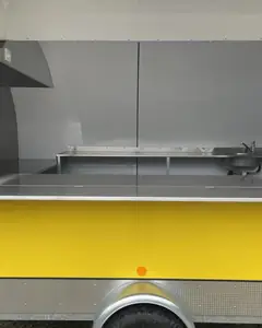 Détail du comptoir intérieur de la remorque coloris jaune